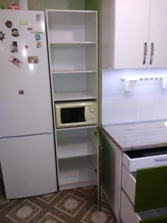  Угловая кухня AGT-panel Олива - Белый глянец-доп.секция